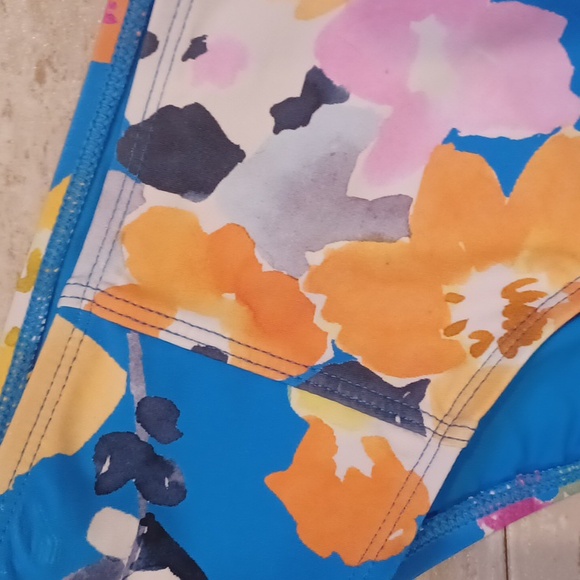 NWT Niptuck Swim Blue Floral Bikini Bottoms - Picture 3 of 8
